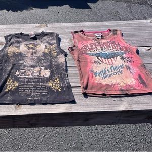 Lot of 2 women’s Harley Davidson tank tops Size Med